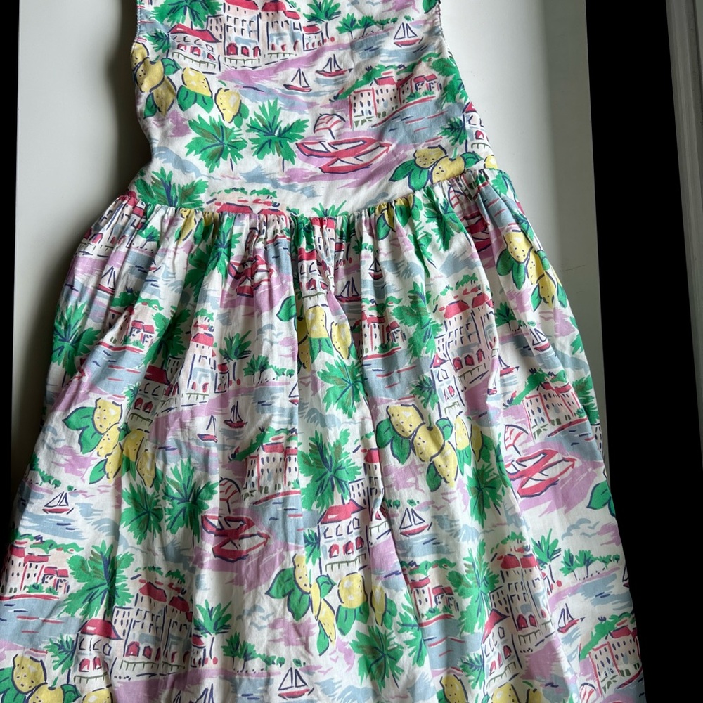 Mini Boden Tropical Print Kids Dress